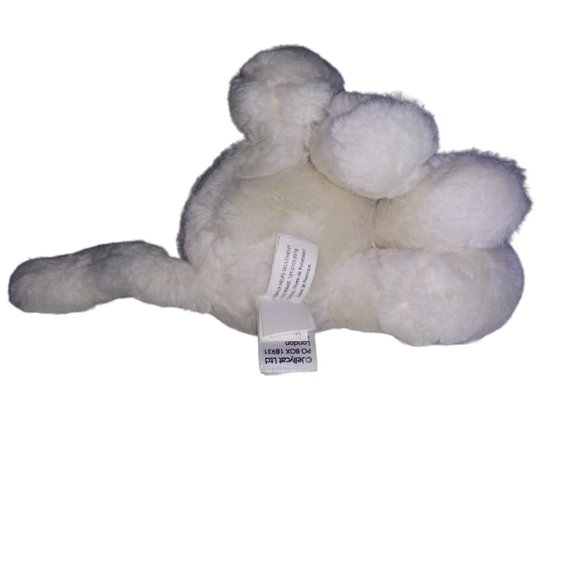 JELLYCAT LONDON White Kitty Stuffed Cat Plush Pink Polka Dot Bow Retired 2698 - Picture 5 of 10